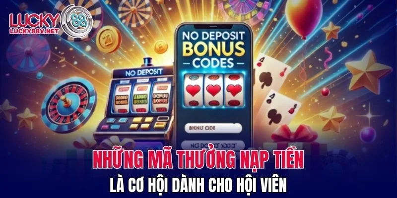 Những mã thưởng nạp tiền là cơ hội dành cho hội viên
